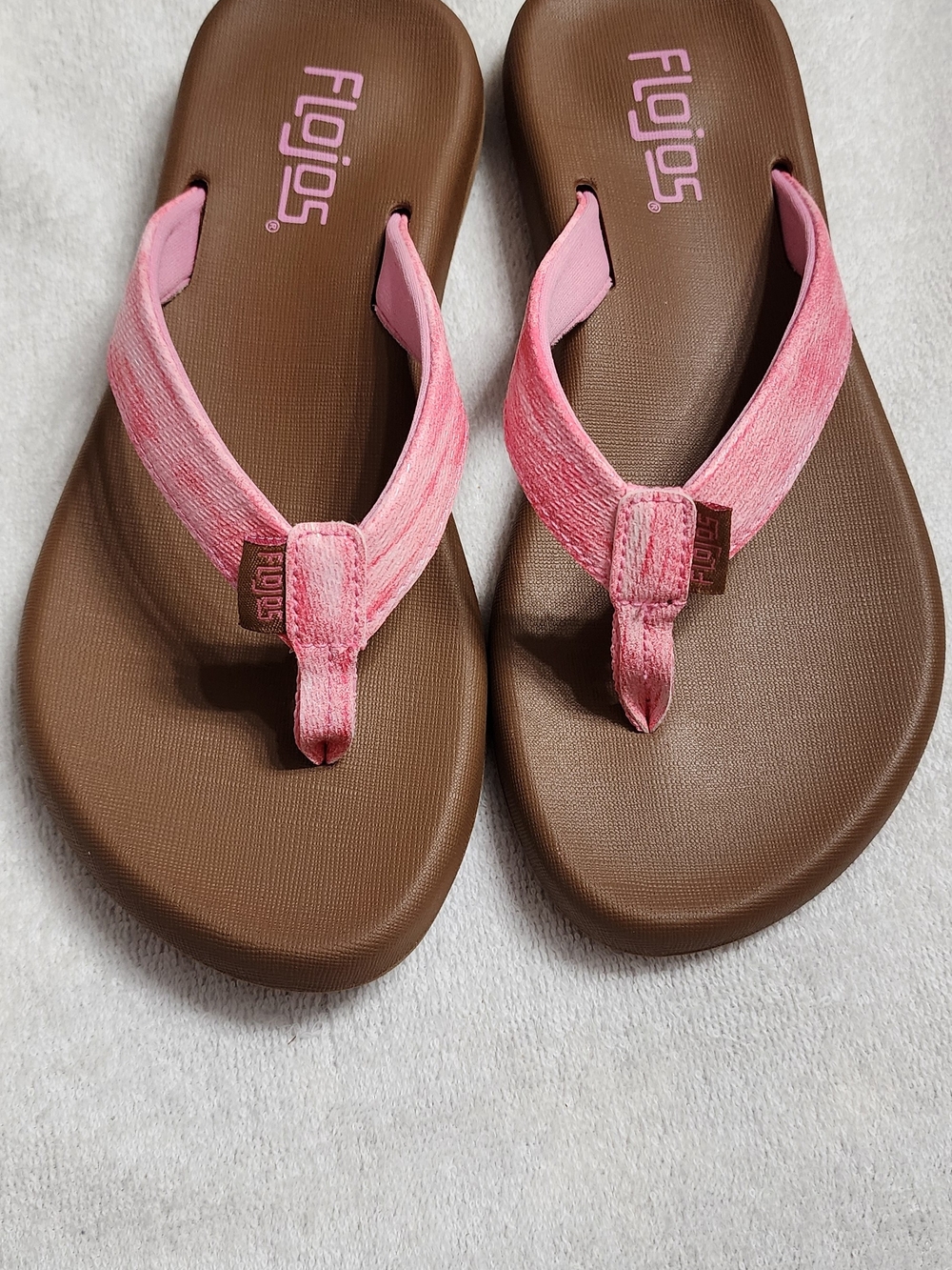 FLOJOS Pink Strap Brown Footbed Sandals (26-036) - Picture 4 of 7